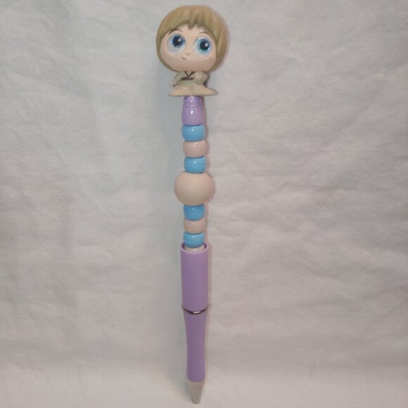 Disney Doorable- Young Anakin Skywalker- Handmade Beaded Pen Star Wars - Picture 1 of 2